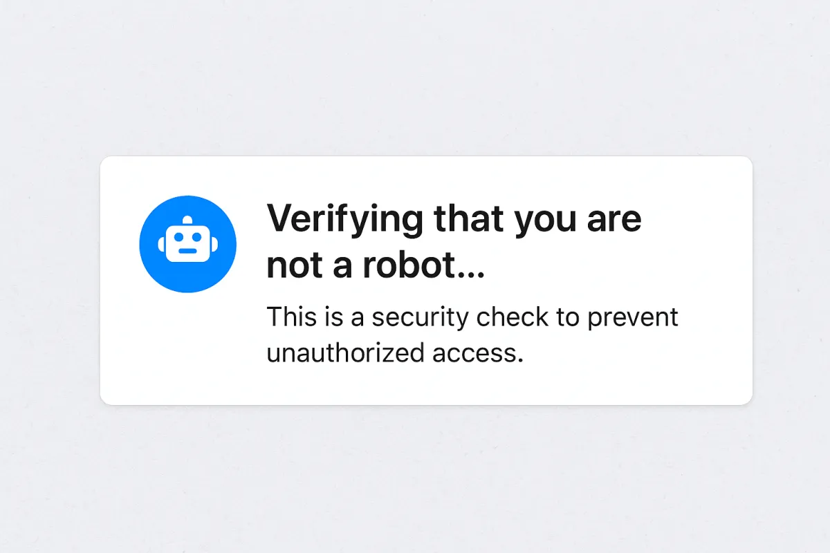 Website Tiba-Tiba Muncul “Bot Verification”? Ini Penyebab Utamanya!